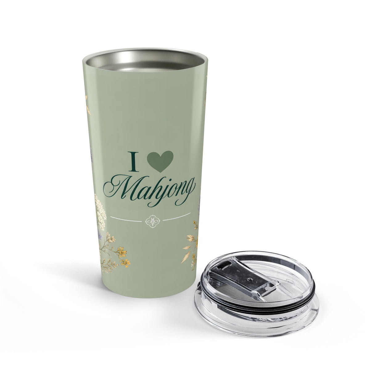 Sage Green Wildflowers 20oz Tumbler