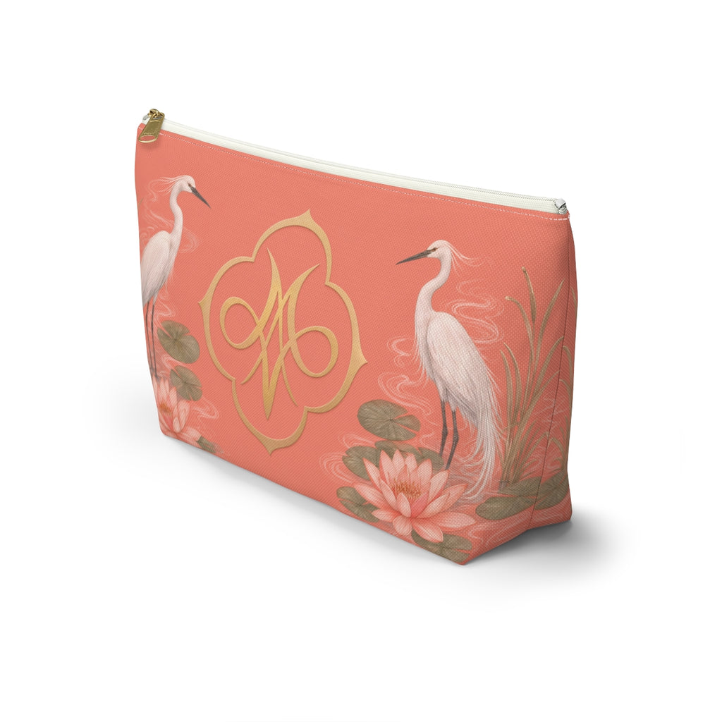 Coral Herons Tile Bag