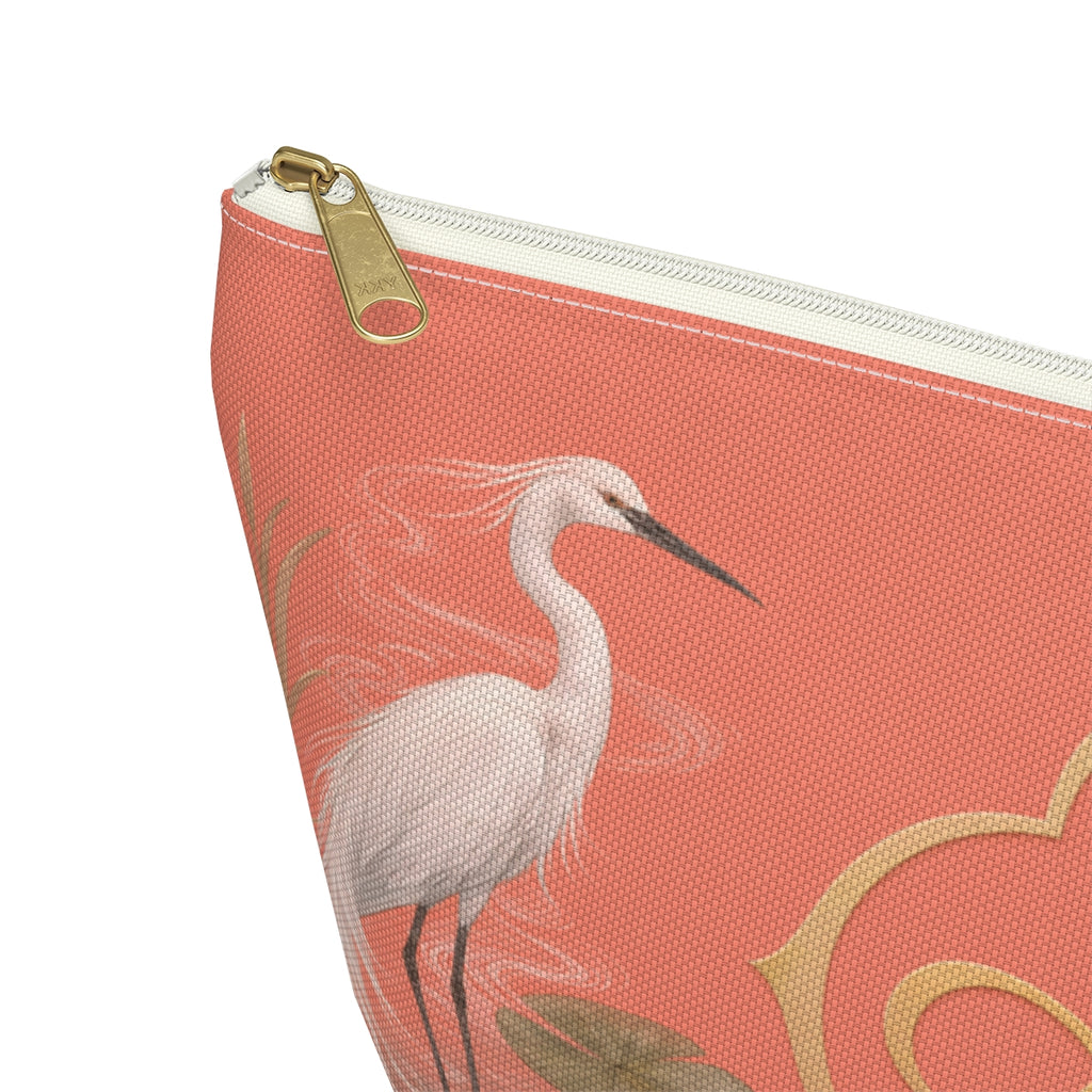 Coral Herons Tile Bag