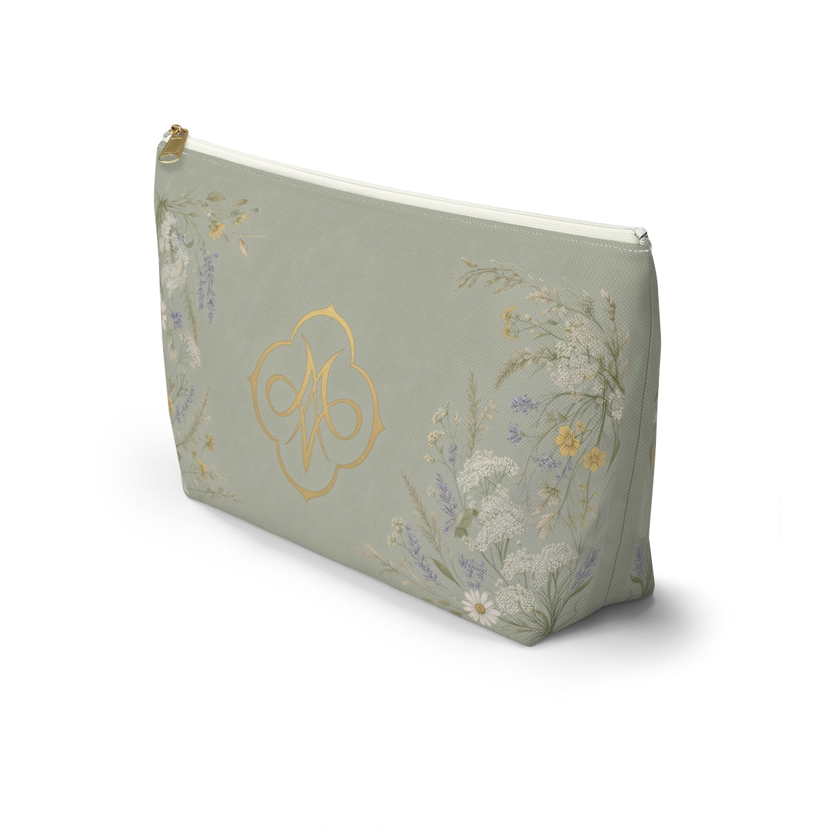 Sage Green Wildflowers Tile Bag