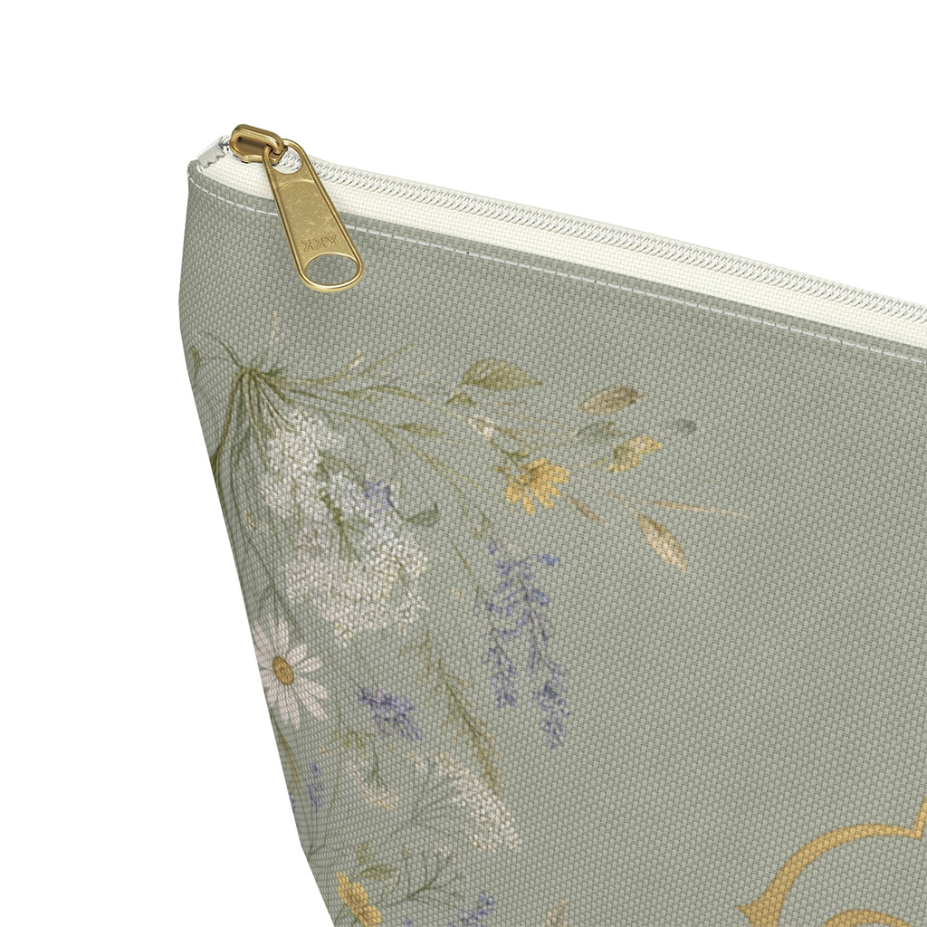 Sage Green Wildflowers Tile Bag
