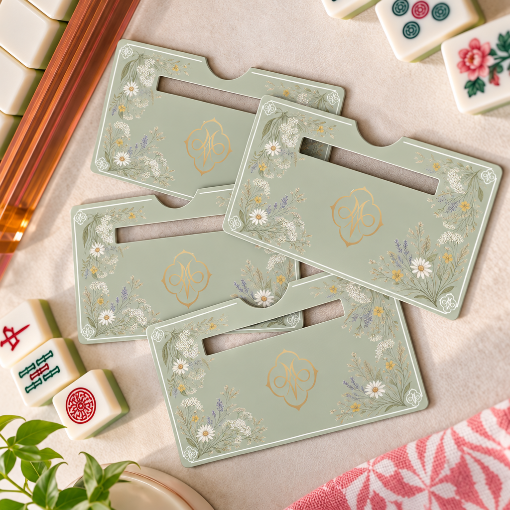 Sage Green Wildflowers Card Line Finders (Set of 4)