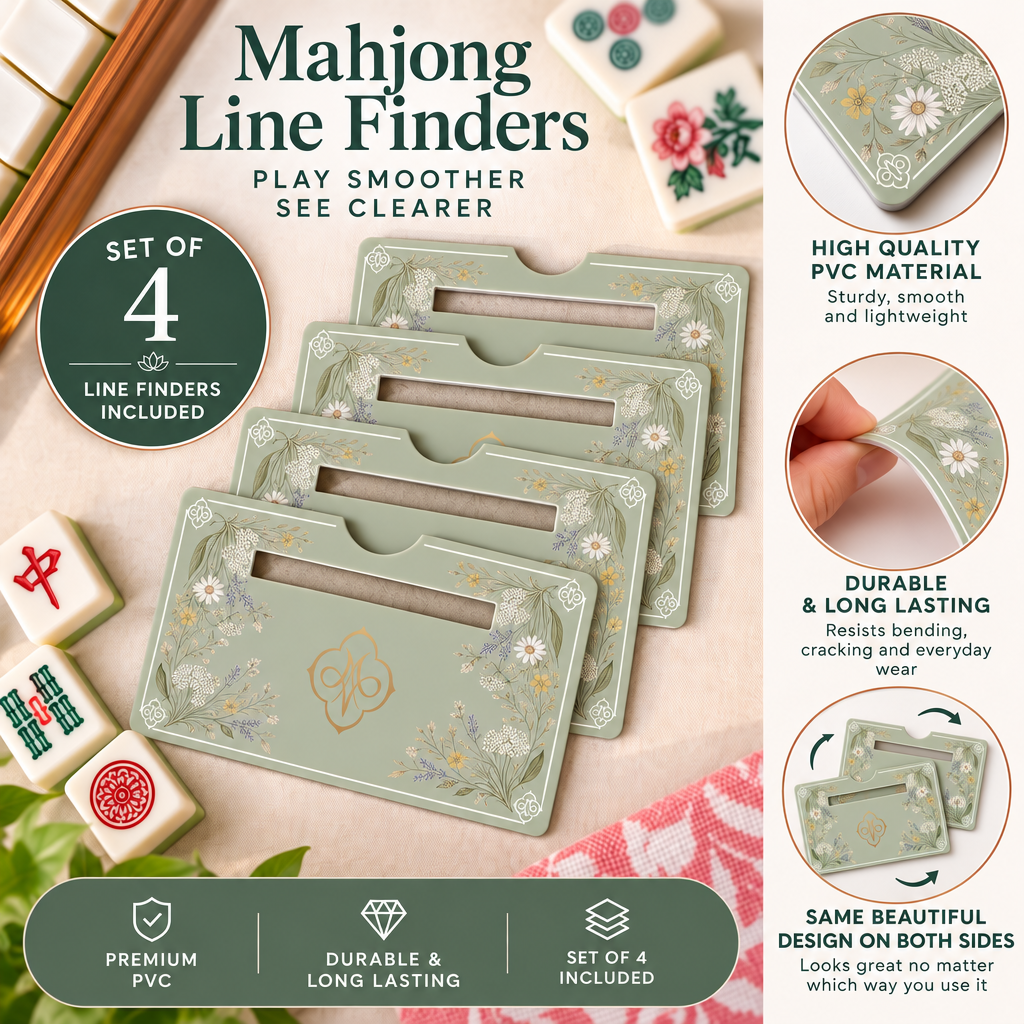 Sage Green Wildflowers Card Line Finders (Set of 4)