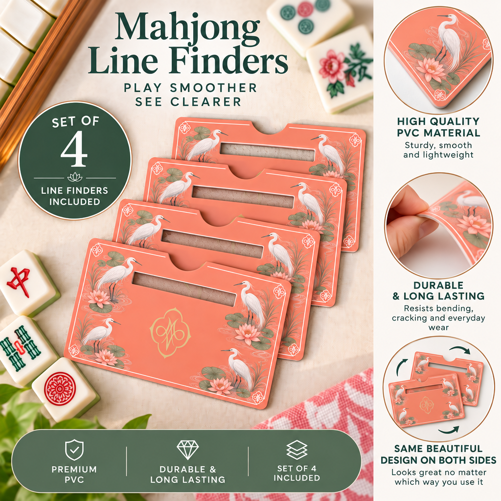 Coral Herons Card Line Finders (Set of 4)