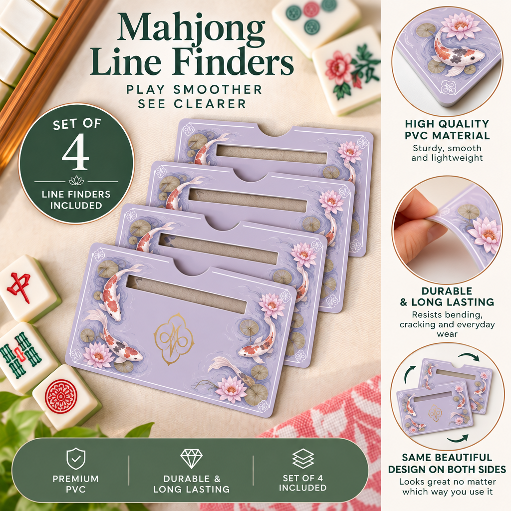 Lavender Koi Card Line Finders (Set of 4)