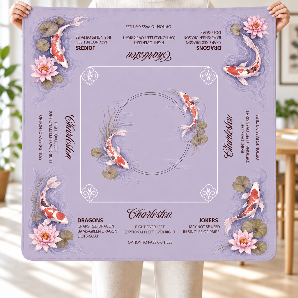 Lavender Koi Mahjong Mat