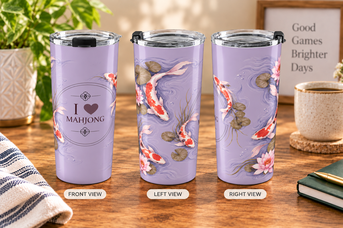 Lavender Koi and Lilies 20oz Tumbler