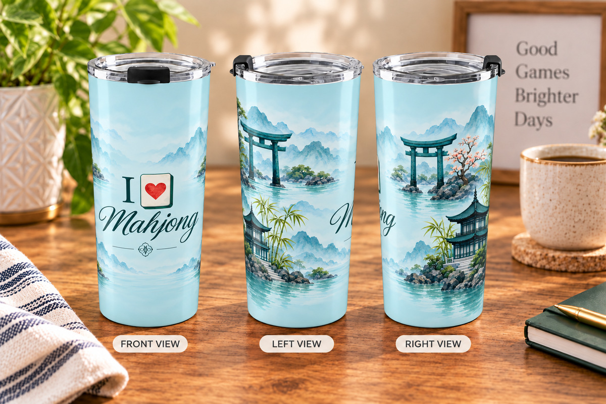 Turquoise Tori and Pagoda 20oz Tumbler