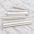 Scalloped Solid Wood Tile Racks with Pushers (Set of 4)