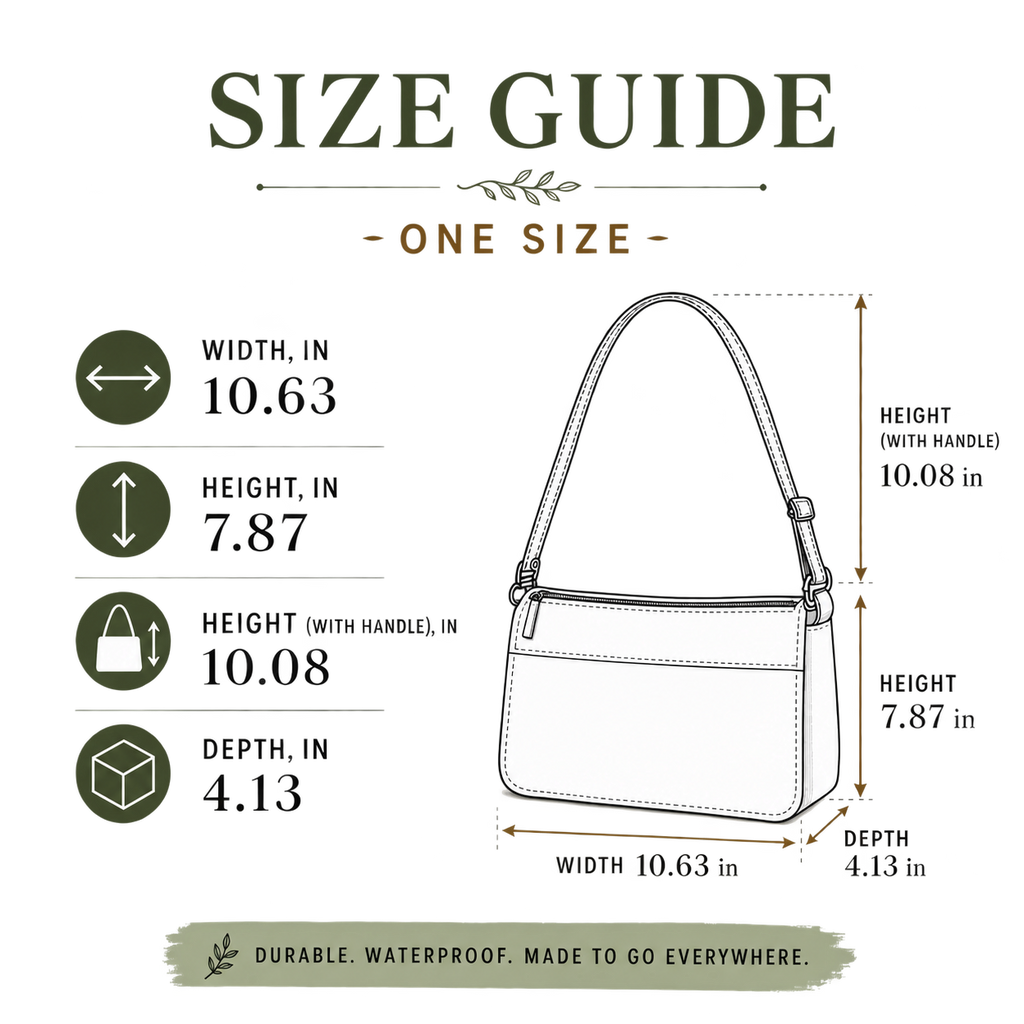 Sage Green Wildflowers Premium Tile Bag