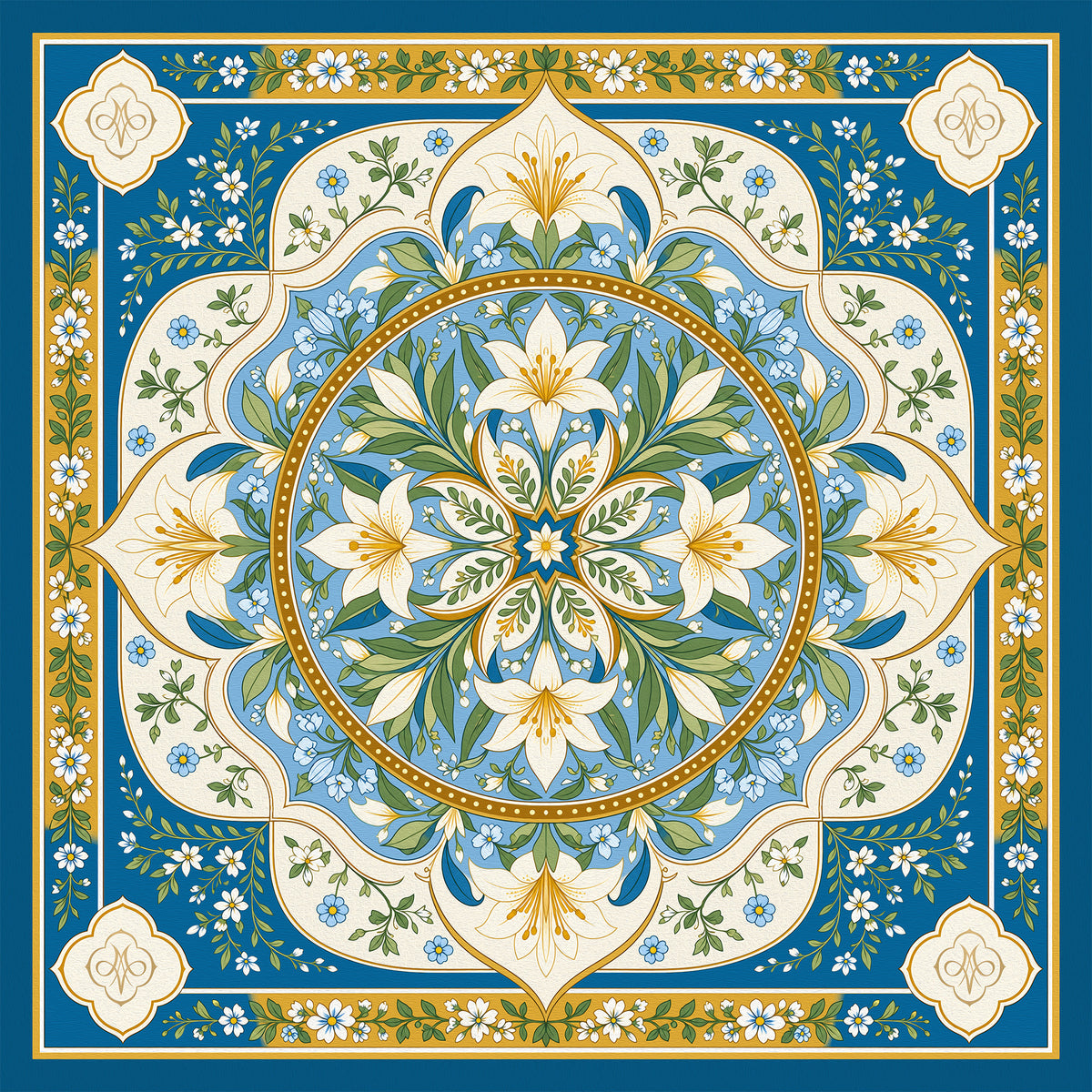 The Lily Rotunda 31.5" 3mm Neoprene Mahjong Mat