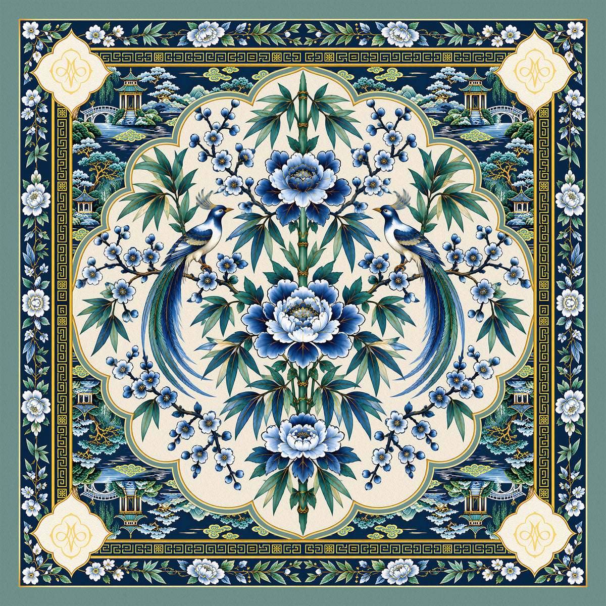 The Plum Blossom Gallery Mahjong Mat