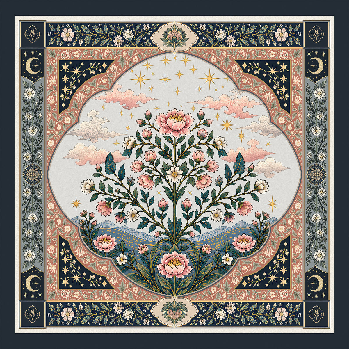 The Starlit Grove Mahjong Mat