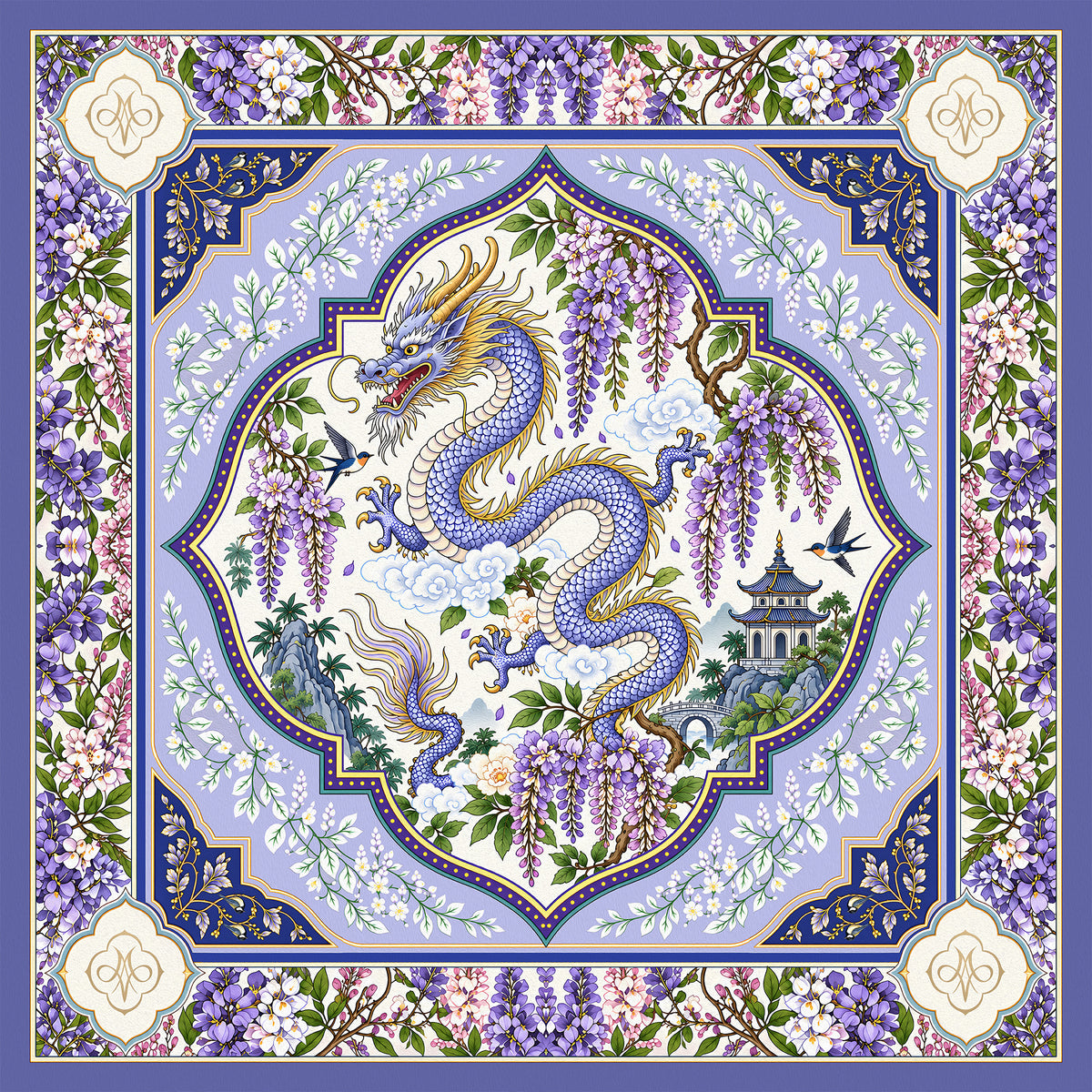 The Wisteria Arbor Mahjong Mat