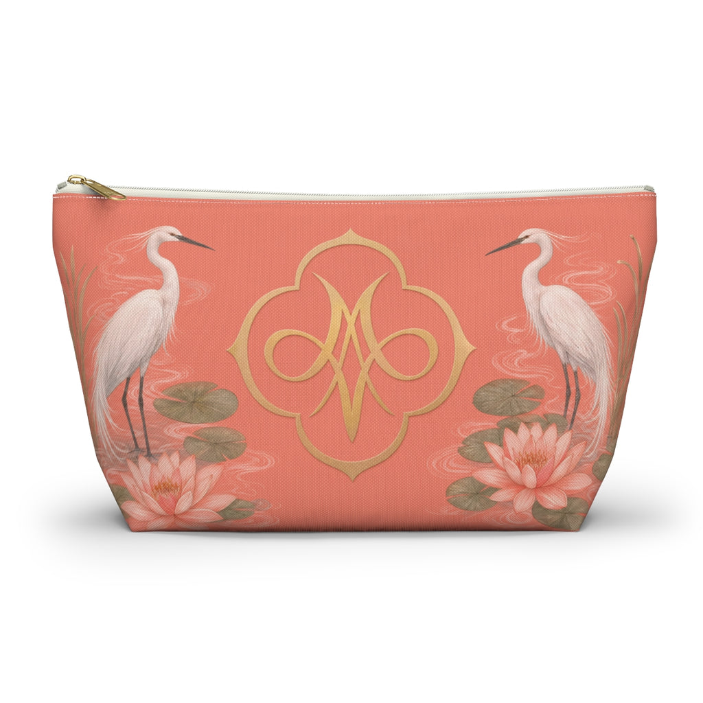 Coral Herons Tile Bag