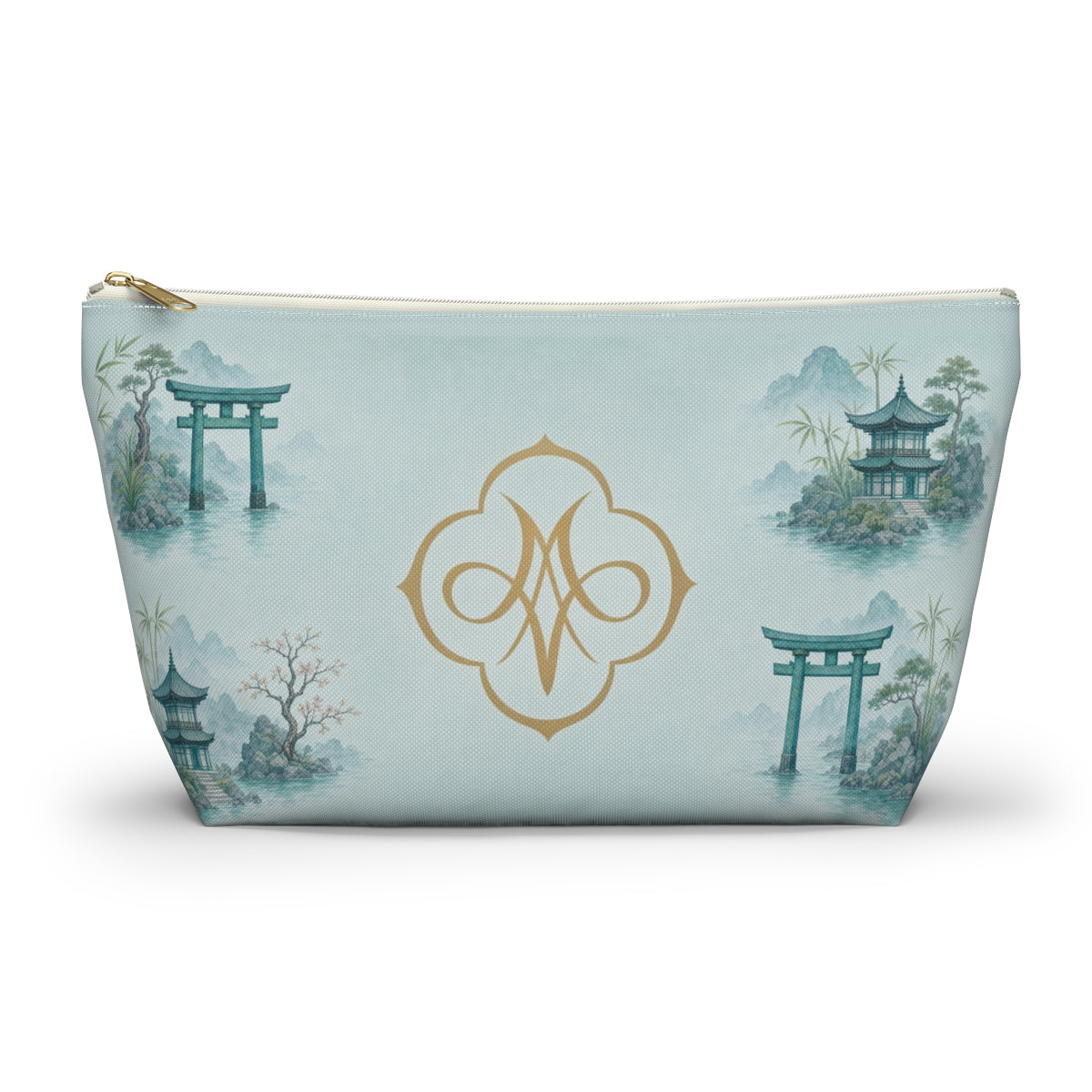 Turquoise Tori & Pagodas Tile Bag