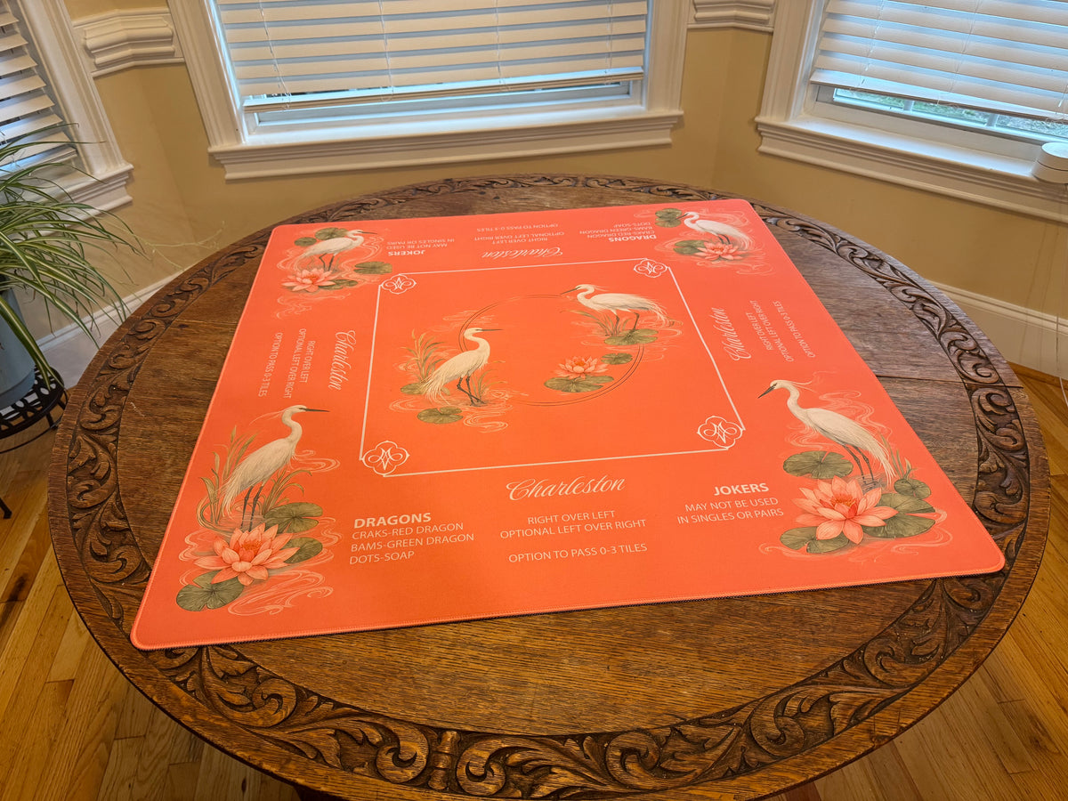 Coral Herons Mahjong Mat
