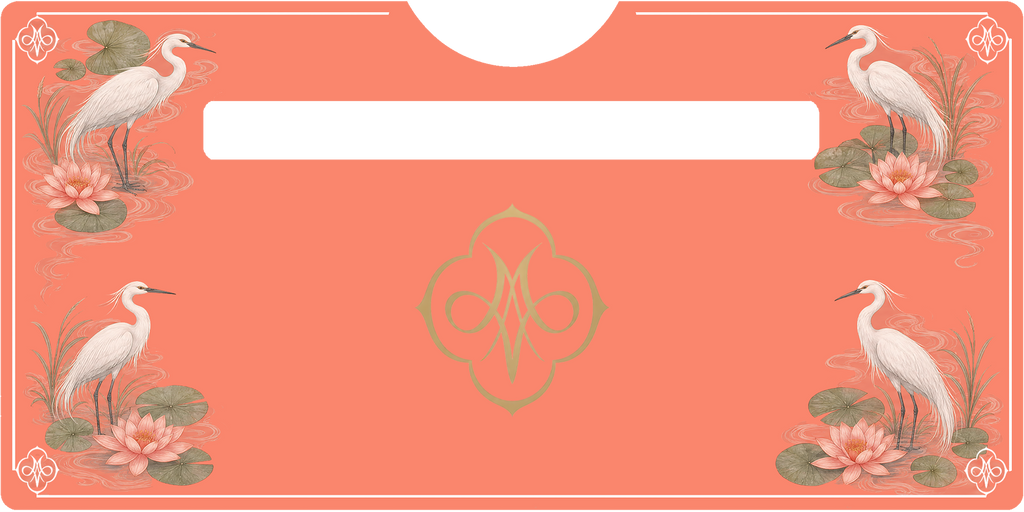 Coral Herons Card Line Finders (Set of 4)