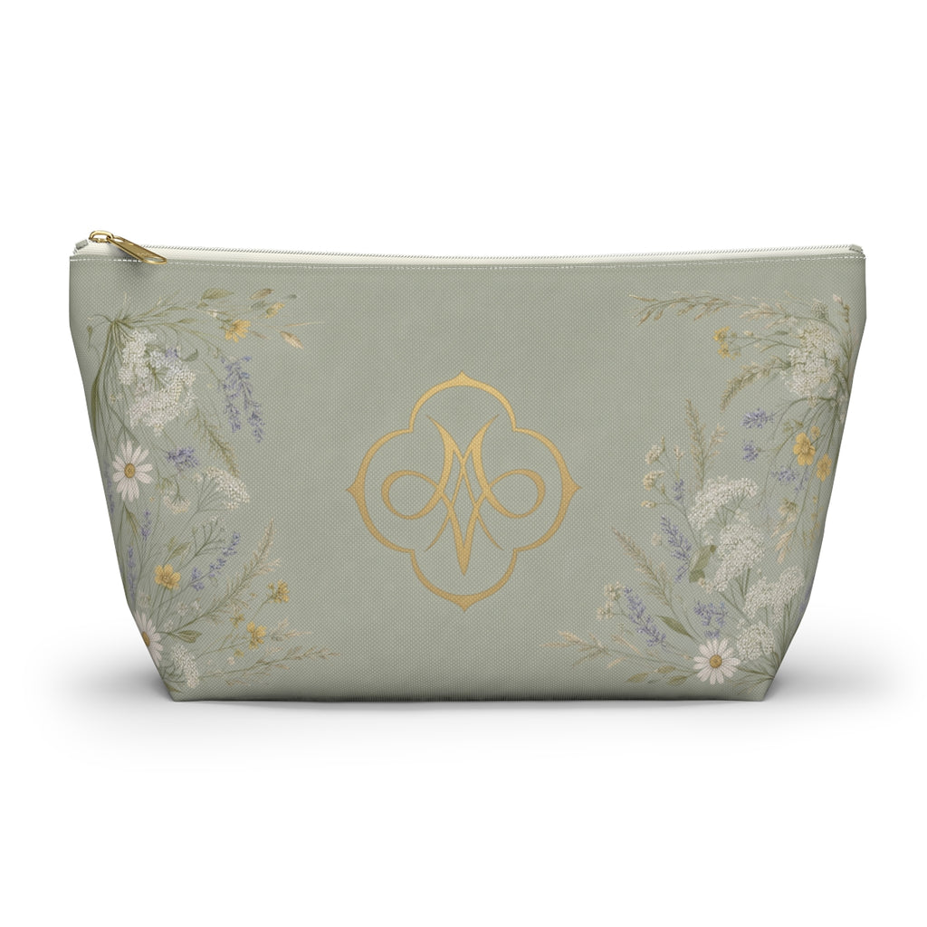 Sage Green Wildflowers Tile Bag
