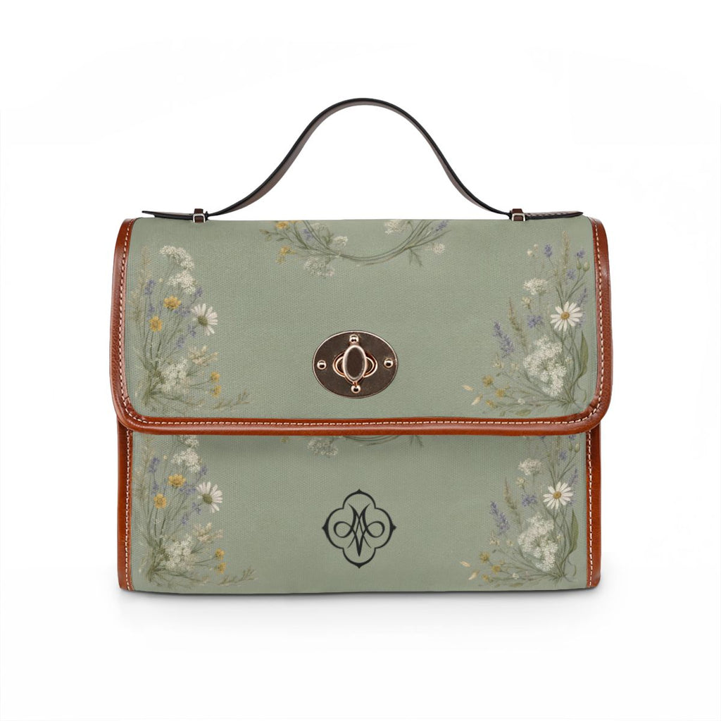 Sage Green Wildflowers Premium Tile Bag