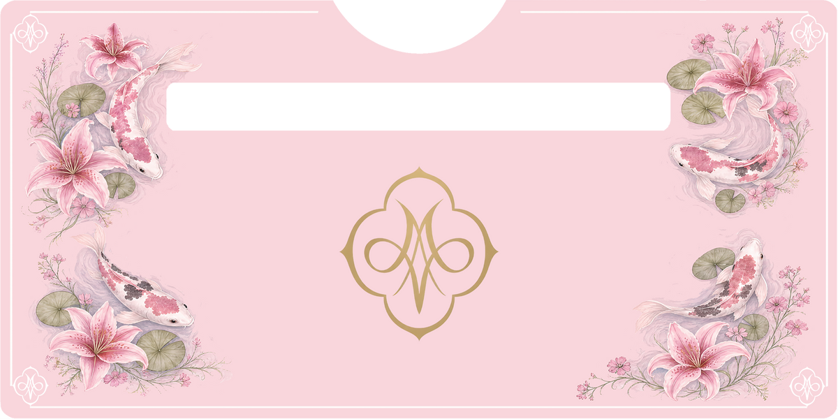 Pink Koi & Lilies Card Line Finders (Set of 4)