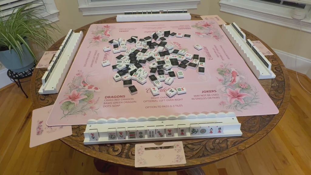 Pink Koi & Lilies Mahjong Mat