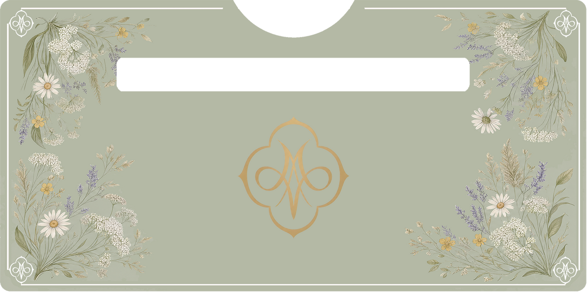 Sage Green Wildflowers Card Line Finders (Set of 4)