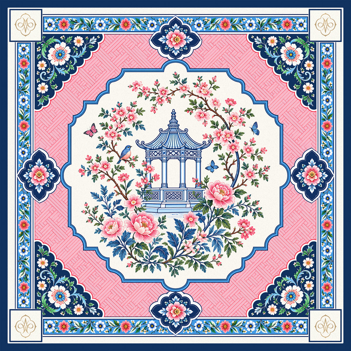 The Blossom Lattice Mahjong Mat