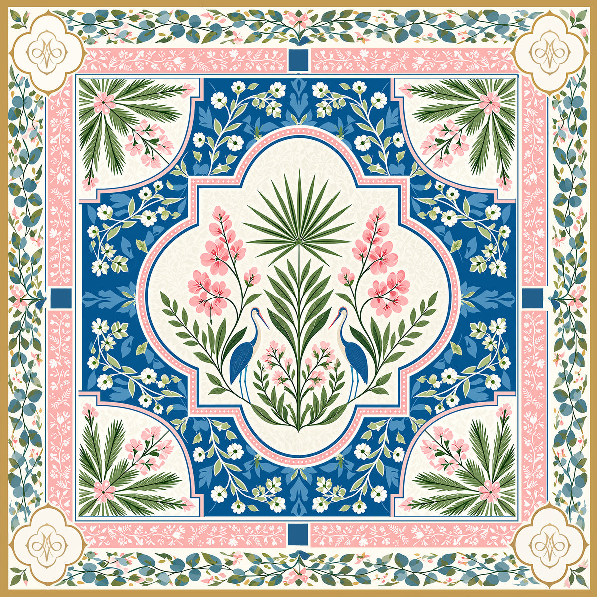 The Crane Courtyard Mahjong Mat